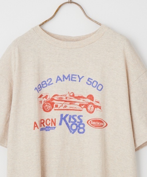 AMERICANA（アメリカーナ）の「[Americana/アメリカーナ] グラフィックプリントTシャツ（Tシャツ/カットソー・レディース・ダークグレー/カーキ/オートミール・ONE SIZE）」の8枚目の写真