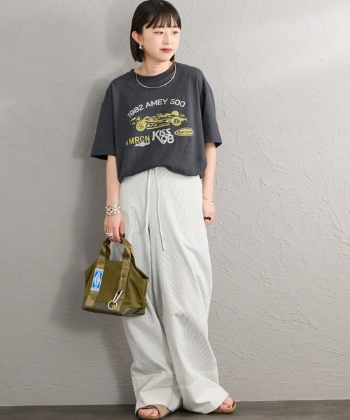 AMERICANA（アメリカーナ）の「[Americana/アメリカーナ] グラフィックプリントTシャツ（Tシャツ/カットソー・レディース・ダークグレー/カーキ/オートミール・ONE SIZE）」の19枚目の写真