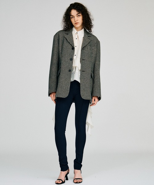 PRANK PROJECT(プランクプロジェクト)の「【2026Autumn Pre-Order】クラシックツイードオーバージャケットコート / Classic Tweed Oversized Jacket Coat(チェスターコート・レディース・マルチ/ブラック/カーキ・FREE)」の9枚目の写真