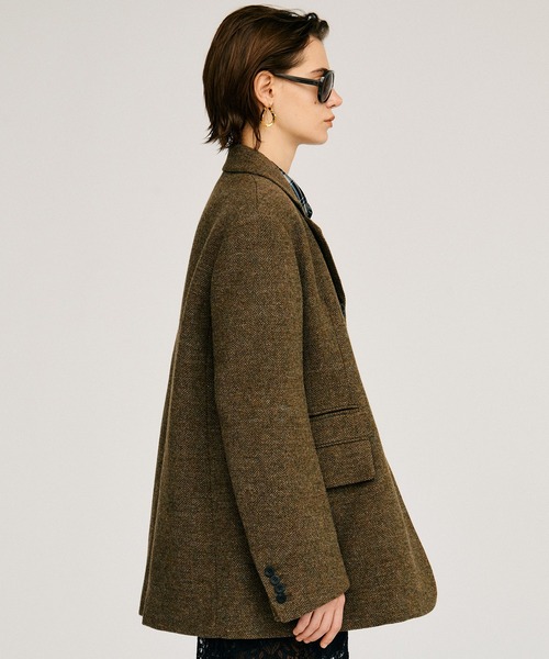 PRANK PROJECT(プランクプロジェクト)の「【2026Autumn Pre-Order】クラシックツイードオーバージャケットコート / Classic Tweed Oversized Jacket Coat(チェスターコート・レディース・マルチ/ブラック/カーキ・FREE)」の17枚目の写真
