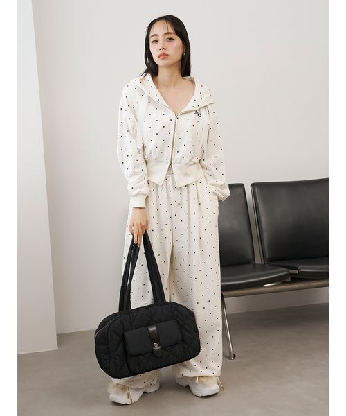 SNIDEL(スナイデル)の「【キャリーオン対応】バリエーションフラップボストンバッグ(ボストンバッグ・レディース・アイボリー/ブラック/アニマル・F)」の22枚目の写真