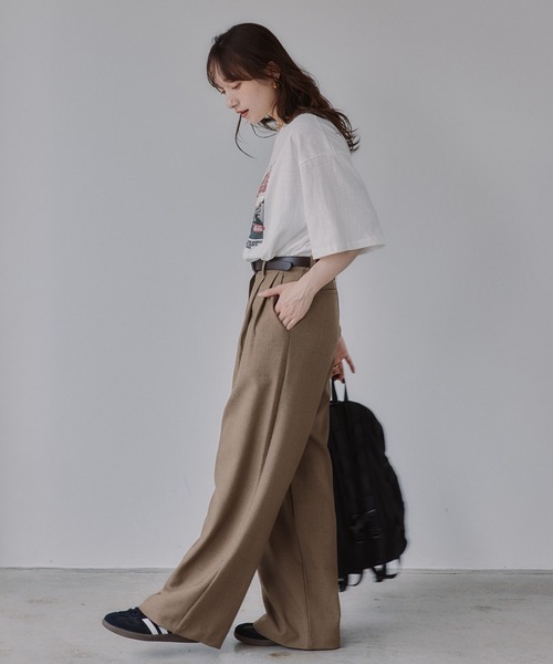 210nouve(トゥージュヌーブ)の「オーバーサイズ フォトプリント Tシャツ(Tシャツ/カットソー・レディース・ブラウン/ホワイト/ブラック・FREE)」の20枚目の写真