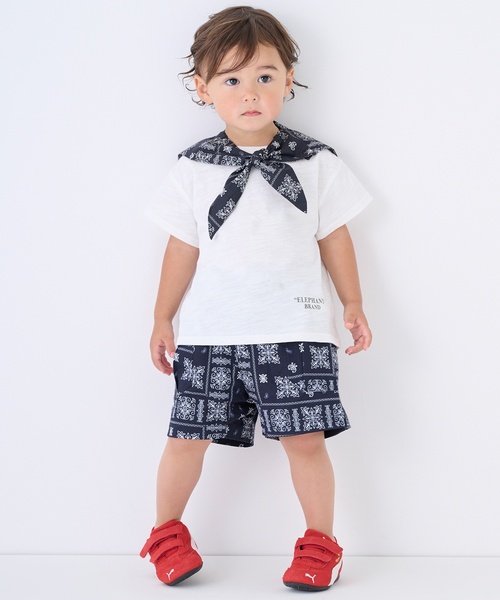 petit main(プティマイン)の「【ELEPHANT】布帛柄ショートパンツ(その他パンツ・キッズ・チャコール・M(100-110cm)/S(80-90cm)/L(120-130cm))」の1枚目の写真