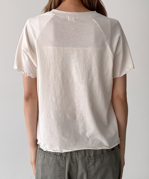 CANAL JEAN(キャナルジーン)の「HARING 刺繍ラグランメローTシャツ(Tシャツ/カットソー・レディース・クリーム・ONE SIZE)」の9枚目の写真