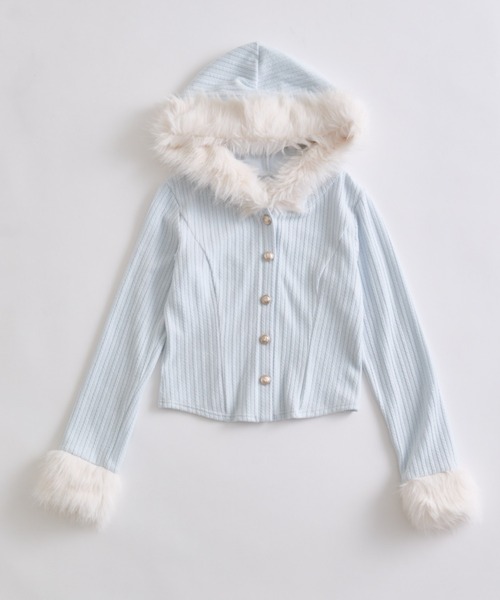 OLIVE des OLIVE(オリーブデオリーブ)の「ケーブルパーカー(パーカー・レディース・ブラック/サックスブルー/モカ/オフホワイト/ピンク・FREE)」の17枚目の写真