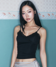 Flora Lace Sleeveless Top (Black)