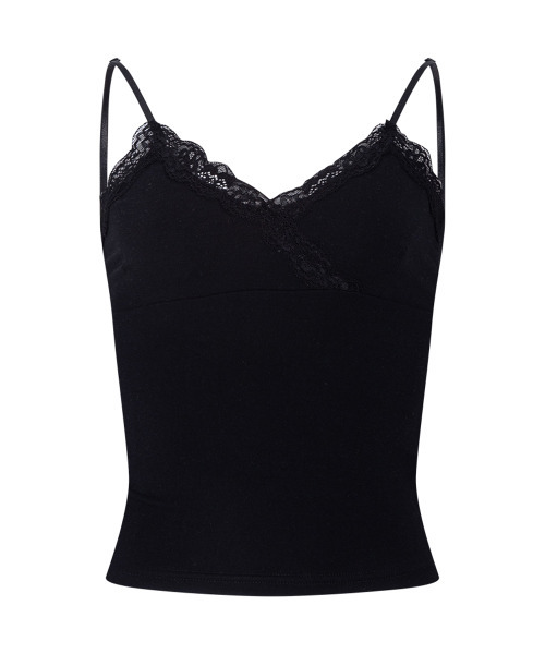 PLEASENOFOLLOW(プリーズノーフォロー)の「Flora Lace Sleeveless Top (Black)(Tシャツ/カットソー・レディース・その他・FREE)」の2枚目の写真