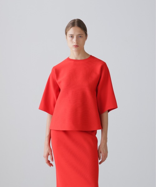 ADORE(アドーア)の「◆エアーストレッチトップス(ニット/セーター・レディース・ホワイト/ブラック/レッド・38)」の3枚目の写真