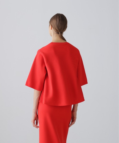 ADORE(アドーア)の「◆エアーストレッチトップス(ニット/セーター・レディース・ホワイト/ブラック/レッド・38)」の6枚目の写真