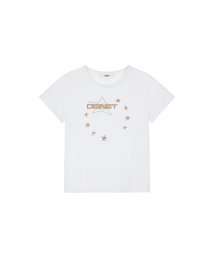 DEINET STAR GRAPHICS T-SHIRTS IN WHITE