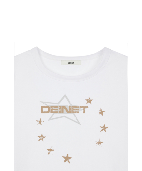 DEINET(ダイニット)の「DEINET STAR GRAPHICS T-SHIRTS IN WHITE(Tシャツ/カットソー・レディース・その他・FREE)」の3枚目の写真
