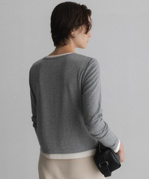 URBAN RESEARCH Sonny Label(アーバンリサーチサニーレーベル)の「汗ジミ防止レイヤードライクカットプルオーバー(Tシャツ/カットソー・レディース・ブラウン/ネイビー/グレー・FREE)」の6枚目の写真