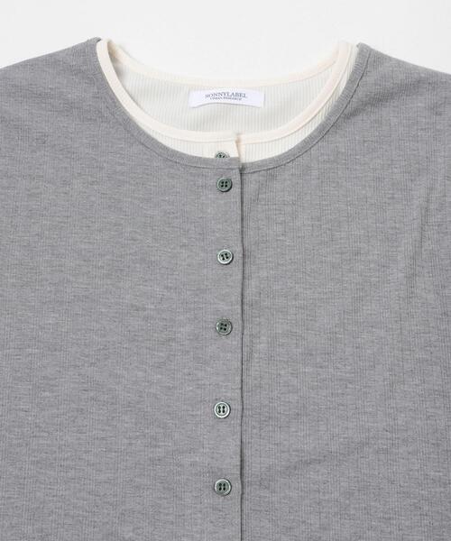 URBAN RESEARCH Sonny Label(アーバンリサーチサニーレーベル)の「汗ジミ防止レイヤードライクカットプルオーバー(Tシャツ/カットソー・レディース・ブラウン/ネイビー/グレー・FREE)」の10枚目の写真