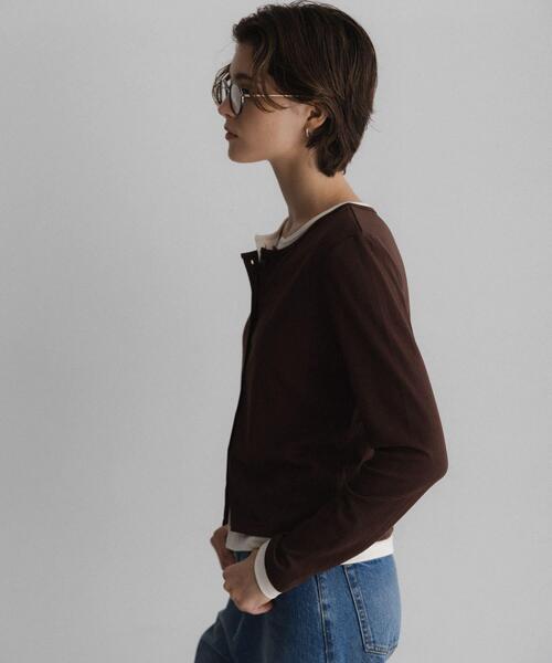 URBAN RESEARCH Sonny Label(アーバンリサーチサニーレーベル)の「汗ジミ防止レイヤードライクカットプルオーバー(Tシャツ/カットソー・レディース・ブラウン/ネイビー/グレー・FREE)」の14枚目の写真