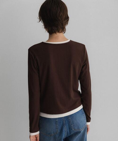URBAN RESEARCH Sonny Label(アーバンリサーチサニーレーベル)の「汗ジミ防止レイヤードライクカットプルオーバー(Tシャツ/カットソー・レディース・ブラウン/ネイビー/グレー・FREE)」の15枚目の写真