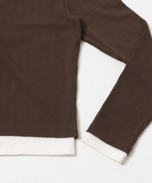 URBAN RESEARCH Sonny Label(アーバンリサーチサニーレーベル)の「汗ジミ防止レイヤードライクカットプルオーバー(Tシャツ/カットソー・レディース・ブラウン/ネイビー/グレー・FREE)」の19枚目の写真