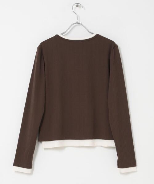 URBAN RESEARCH Sonny Label(アーバンリサーチサニーレーベル)の「汗ジミ防止レイヤードライクカットプルオーバー(Tシャツ/カットソー・レディース・ブラウン/ネイビー/グレー・FREE)」の22枚目の写真