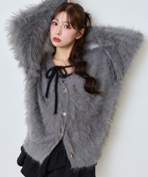 パウダーフェザーロングカーディガン【ビスチェ別売り】