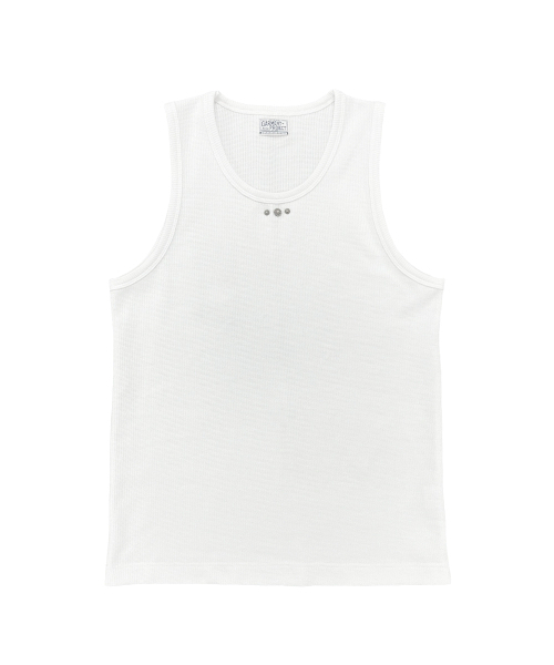 OGARP(オガープ)の「Triple Concho Sleeveless White(Tシャツ/カットソー・レディース・その他・FREE)」の1枚目の写真
