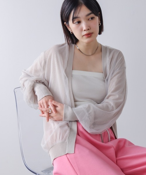 Bou Jeloud(ブージュルード)の「チュールドッキングCD(カーディガン/ボレロ・レディース・ライトグレー/ブラック・FREE)」の17枚目の写真