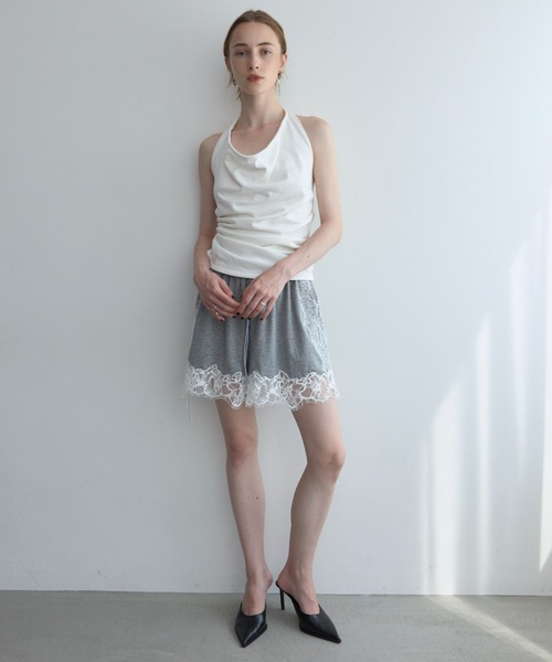 JOSE MOON(ジョゼムーン)の「LACE DOCKING SHORT PANTS/レースドッキングショートパンツ(その他パンツ・レディース・ブラック/グレー/ホワイト・FREE)」の20枚目の写真