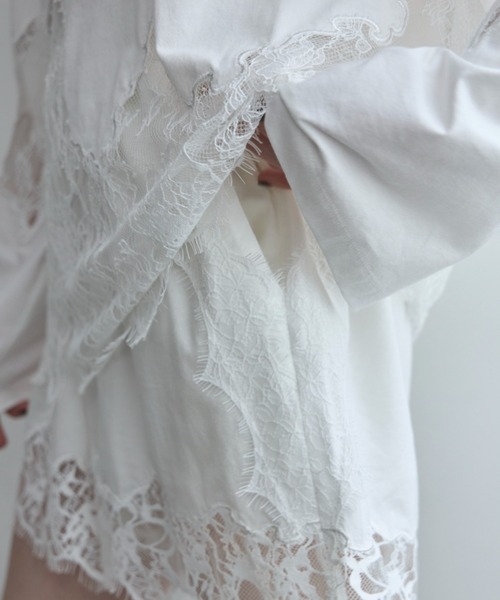 JOSE MOON(ジョゼムーン)の「LACE DOCKING SHORT PANTS/レースドッキングショートパンツ(その他パンツ・レディース・ブラック/グレー/ホワイト・FREE)」の9枚目の写真