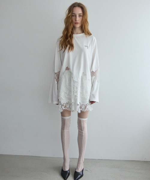 JOSE MOON(ジョゼムーン)の「LACE DOCKING SHORT PANTS/レースドッキングショートパンツ(その他パンツ・レディース・ブラック/グレー/ホワイト・FREE)」の18枚目の写真
