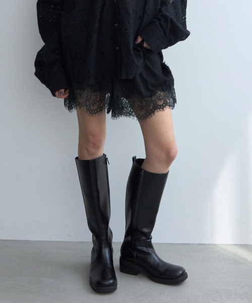 JOSE MOON(ジョゼムーン)の「LACE DOCKING SHORT PANTS/レースドッキングショートパンツ(その他パンツ・レディース・ブラック/グレー/ホワイト・FREE)」の12枚目の写真