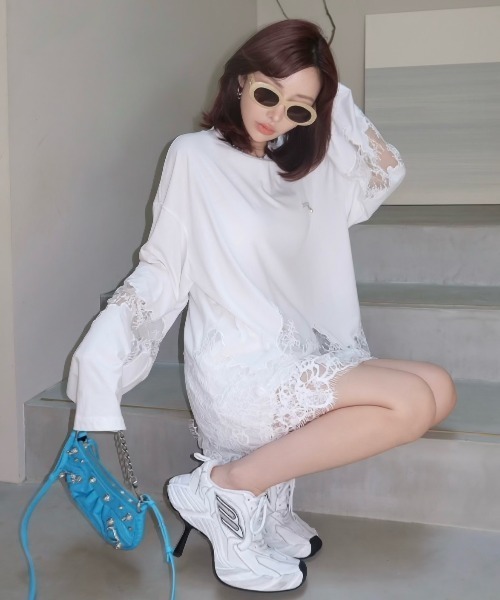 JOSE MOON(ジョゼムーン)の「LACE DOCKING SHORT PANTS/レースドッキングショートパンツ(その他パンツ・レディース・ブラック/グレー/ホワイト・FREE)」の21枚目の写真