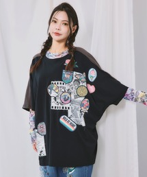 ScoLar（スカラー）の「163629：アップリケ×ワッペン コラージュ風チュニック（チュニック）」