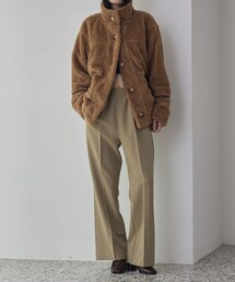 Comfy Slacks｜イージーストレートフレアパンツ【セットアップ対応／通勤／カセット服】