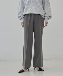 Comfy Slacks|イージーストレートフレアパンツ【セットアップ対応/通勤/カセット服】