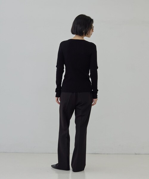 GALLEST(ギャレスト)の「Comfy Slacks|イージーストレートフレアパンツ【セットアップ対応/通勤/カセット服】(その他パンツ・レディース・ブラック/ベージュ/ダークグレー・34/36/40/38)」の14枚目の写真