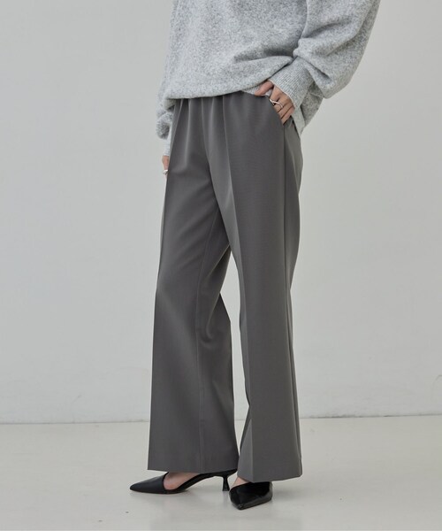GALLEST(ギャレスト)の「Comfy Slacks|イージーストレートフレアパンツ【セットアップ対応/通勤/カセット服】(その他パンツ・レディース・ブラック/ベージュ/ダークグレー・34/36/40/38)」の22枚目の写真
