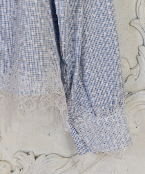 idem(イデム)の「lace bow tie blouse / 裾レースボウタイブラウス(シャツ/ブラウス・レディース・ライトブルー/アイボリー・FREE)」の13枚目の写真