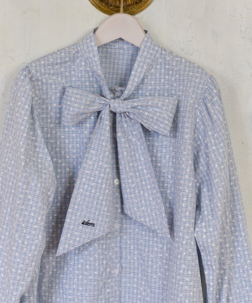 idem(イデム)の「lace bow tie blouse / 裾レースボウタイブラウス(シャツ/ブラウス・レディース・ライトブルー/アイボリー・FREE)」の17枚目の写真