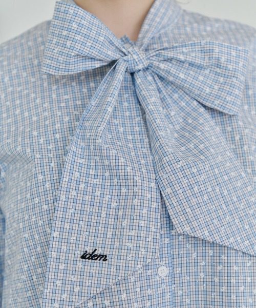 idem(イデム)の「lace bow tie blouse / 裾レースボウタイブラウス(シャツ/ブラウス・レディース・ライトブルー/アイボリー・FREE)」の14枚目の写真