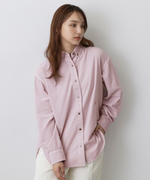 DRESSTERIOR(ドレステリア)の「【軽やかな着心地】コーデュロイ オーバーサイズシャツ(シャツ/ブラウス・レディース・ベージュ/ベビーピンク・36/38)」の13枚目の写真