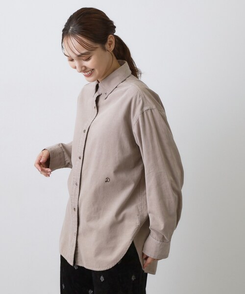 DRESSTERIOR(ドレステリア)の「【軽やかな着心地】コーデュロイ オーバーサイズシャツ(シャツ/ブラウス・レディース・ベージュ/ベビーピンク・36/38)」の17枚目の写真