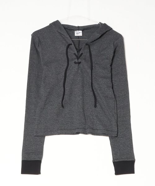 Robert P.Miller（ロバート ピー ミラー）の「Robert P. Miller/Prib Henley hoodie（Tシャツ/カットソー・レディース・ブラウン/グレー・FREE）」の2枚目の写真