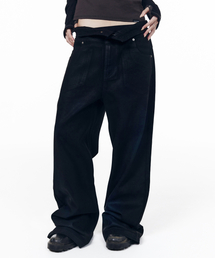 Glazed Wax Denim Pants (Black)