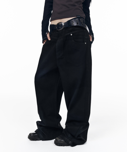 AAKAM(アーカム)の「Glazed Wax Denim Pants (Black)(デニムパンツ・レディース・その他・1/2/0)」の6枚目の写真