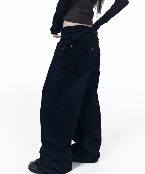 AAKAM(アーカム)の「Glazed Wax Denim Pants (Black)(デニムパンツ・レディース・その他・1/2/0)」の8枚目の写真