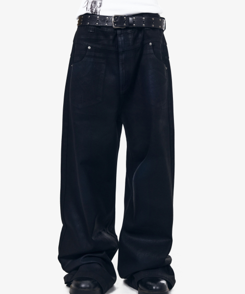 AAKAM(アーカム)の「Glazed Wax Denim Pants (Black)(デニムパンツ・レディース・その他・1/2/0)」の13枚目の写真