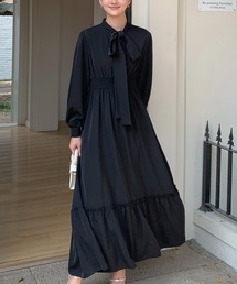 2WAY RIBBON TIERED DRESS（2WAYリボンティアードワンピース）