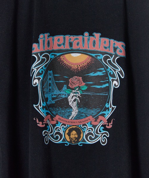 Liberaiders（リベレイダース）の「Liberaiders/リベレイダース DEAD ROSE TEE 6.2oz プリントTシャツ クルーネック 天竺コットン ストリート メンズ 2026年秋冬（Tシャツ/カットソー・メンズ・ホワイト/ブラック・M/L/XL）」の4枚目の写真