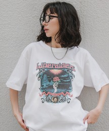 Liberaiders(リベレイダース)の「Liberaiders/リベレイダース DEAD ROSE TEE プリントTシャツ クルーネック コットン ストリート メンズ 2026年秋冬(Tシャツ/カットソー)」