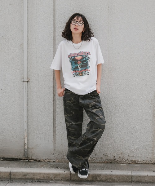 Liberaiders（リベレイダース）の「Liberaiders/リベレイダース DEAD ROSE TEE 6.2oz プリントTシャツ クルーネック 天竺コットン ストリート メンズ 2026年秋冬（Tシャツ/カットソー・メンズ・ホワイト/ブラック・M/L/XL）」の15枚目の写真