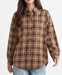 抜け感をプラス♪ロングシーズン活躍するシアーチェックシャツ