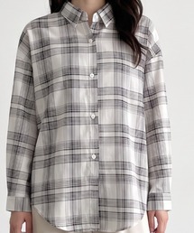 抜け感をプラス♪ロングシーズン活躍するシアーチェックシャツ